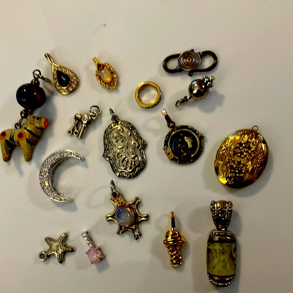 Ladies, 16 Piece, Assorted Pendants/Charms Jewelry